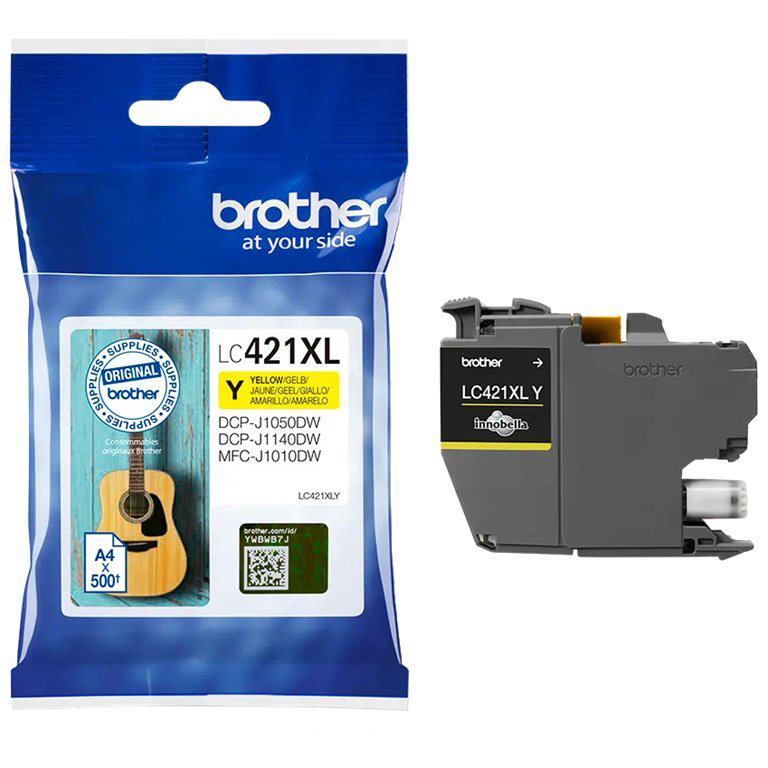 Tinteiro Brother Original LC421 XL Amarelo (LC421XLY)