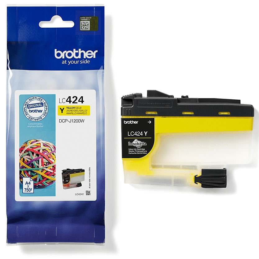 Tinteiro Brother Original LC424 Amarelo (LC424Y)