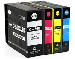Conjunto 4 Tinteiros Canon Maxify Compatíveis PGI-2500 XL