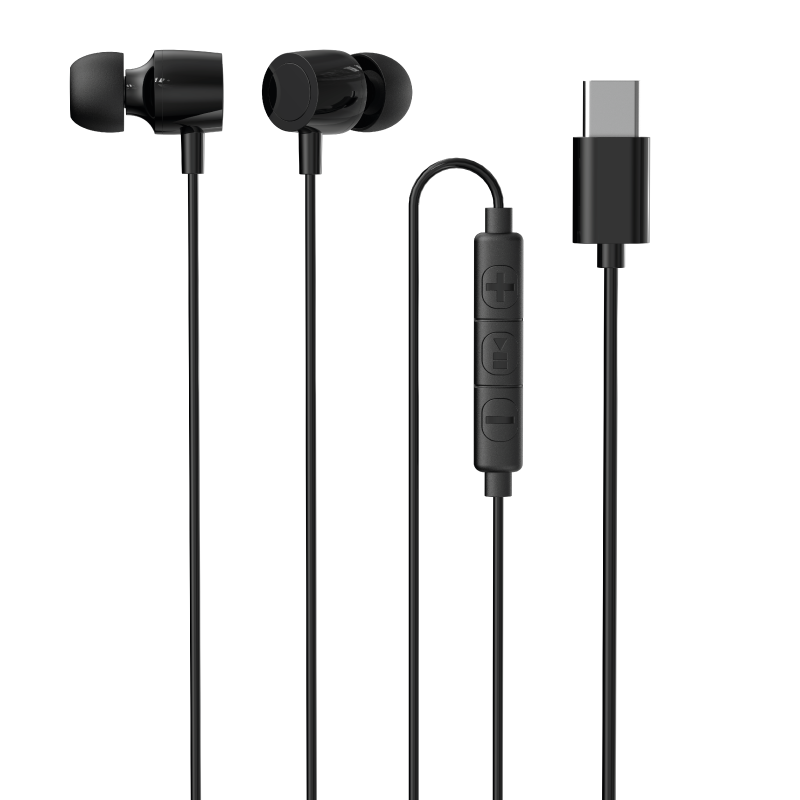 Auriculares com Microfone Intrauditivos USB Type-C Iggual