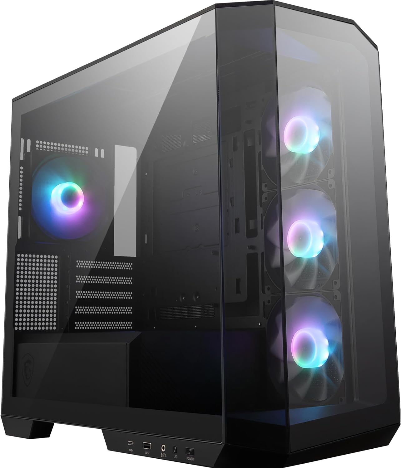 Caixa Micro ATX MSI MAG PANO M100R PZ Vidro RGB Preto