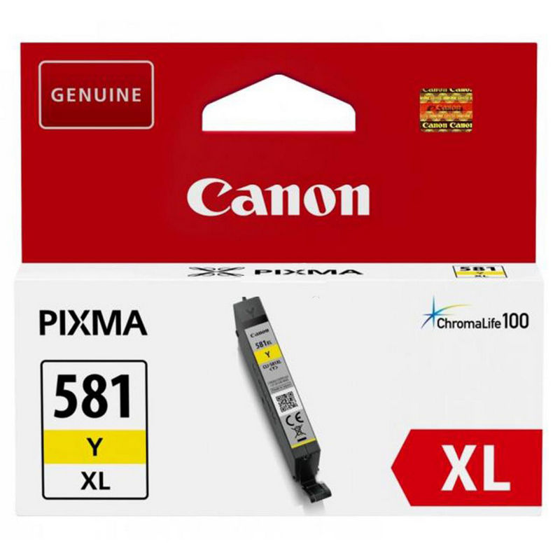 Tinteiro Canon CLI-581Y XL Amarelo Original (2051C001)