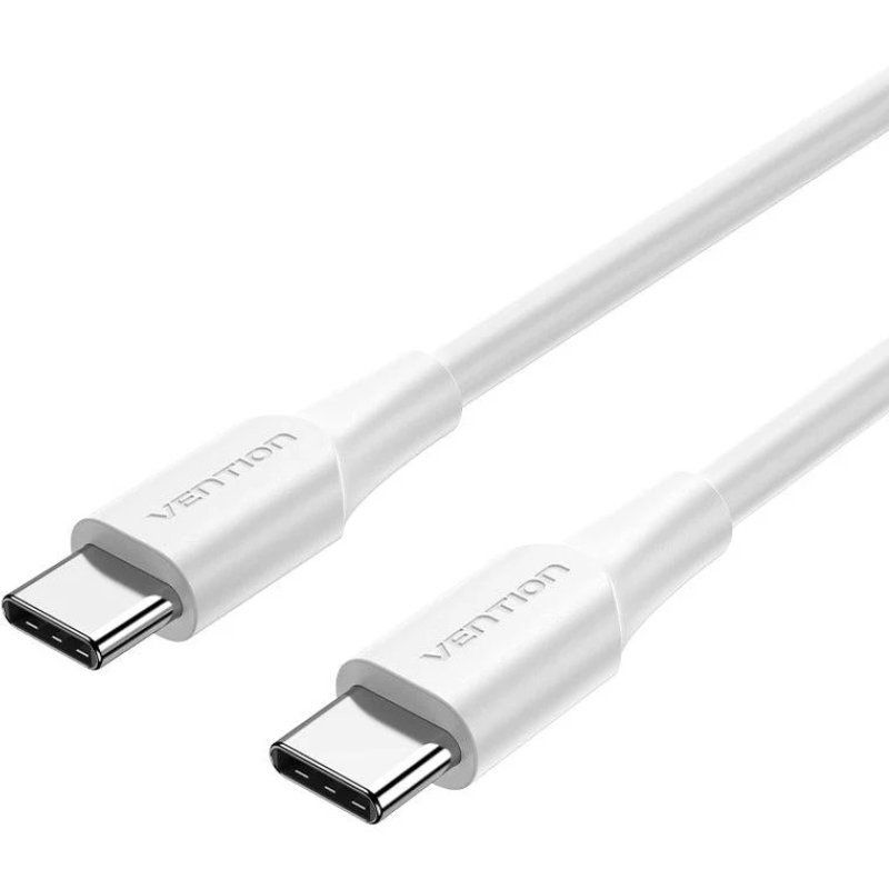 Cabo USB Tipo-C Vention até 60W 480Mbps 2 Metros Branco
