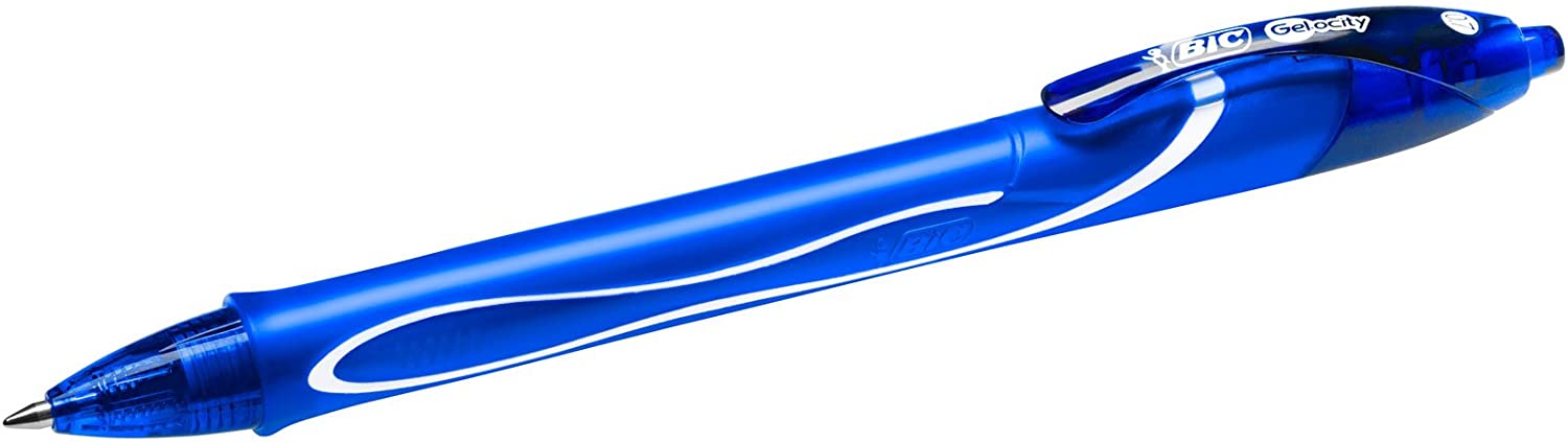 Esferográfica BIC Gel-Ocity Quick Dry Tinta Gel Retráctil 0.7mm Azul Pack 12 unidades