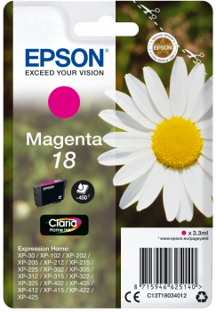 Tinteiro Epson 18 Magenta Original Série Margarida (C13T18034012)
