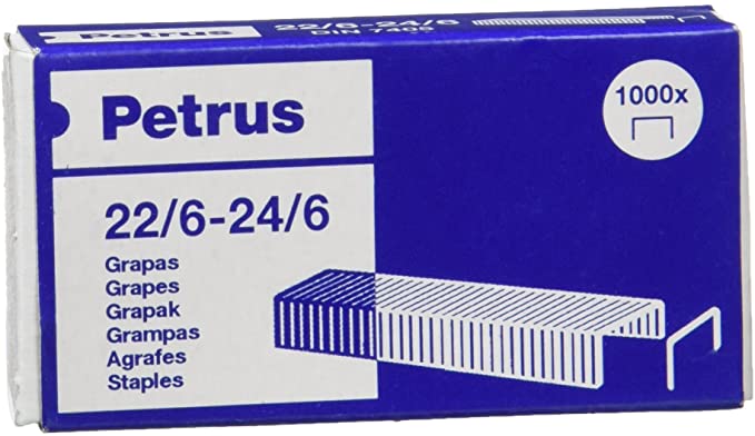 Agrafes Petros Galvanizados - 26/6 - 1000 unidades