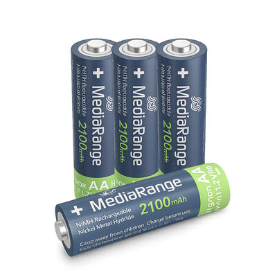 Pilhas Mediarange Recarregáveis AA|HR6 1.2V - Pack 4