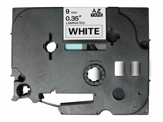 Fita Laminada Compatível Brother TZE-221 - 9mm x 8 metros Preto/Branco