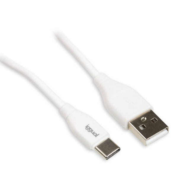 Cabo USB-A / USB-C 1 Metro Q3.0 3ABranco Iggual