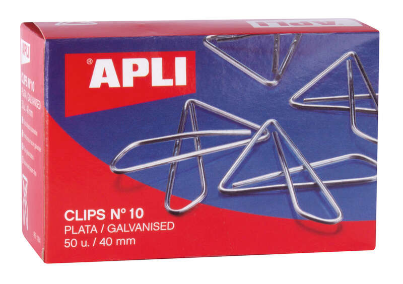 Clips Metálicos Apli Mariposa - nº10 - 40mm - Pack 50