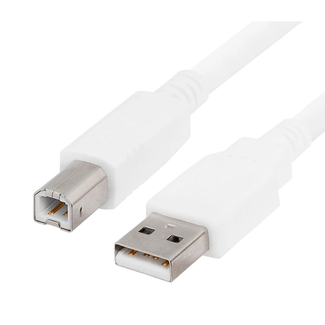 Cabo USB para Impressora (A-B) 1 metro Gembird Branco