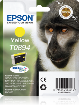 Tinteiro Epson T0894 Amarelo Original Série Macaco (C13T08944011)
