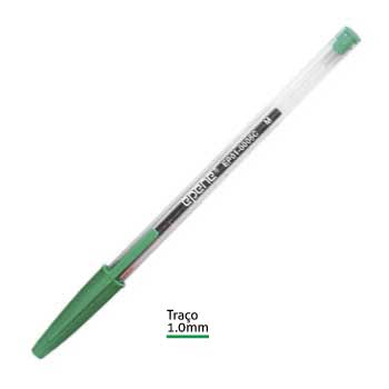 Esferográfica Epene 1mm Ball Point Verde (50 unidades)