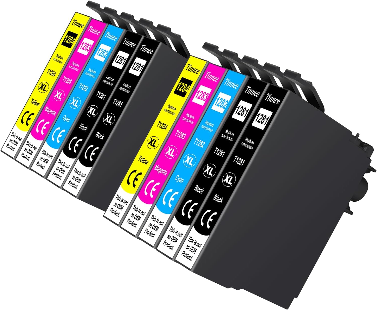 Conjunto 10 Tinteiros Epson T1281 T1282 T1283 T1284 Compatíveis